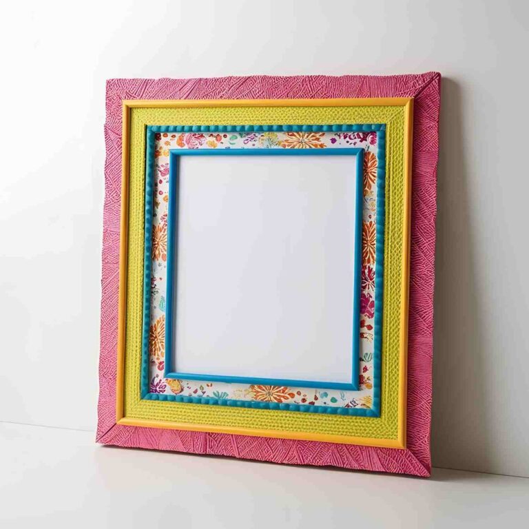 Charming Picture Frames Made with Patterned Cloths